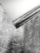 Crush Chrome Mirror Shiny Vinyl 54" Wide, Upholstery Crafting Accessories Applications.