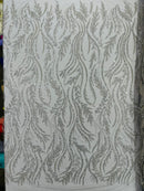 Luxury Festival Beaded Vine Lace Fabric, by The Yard.