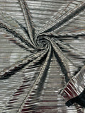 Metallic Accordion Pleated Polyester Fabric/Stretch Fabric/Light Weight/ 58 Inches Wide.