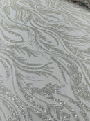 Luxury Festival Beaded Vine Lace Fabric, by The Yard.