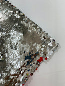 ROUND PALLETTE SEQUIN ON MESH FABRIC (By The Yard)