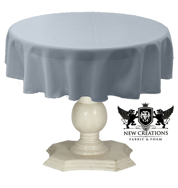 Tablecloth Solid Dull Bridal Satin Overlay for Small Coffee Table Seamless. Sky Blue