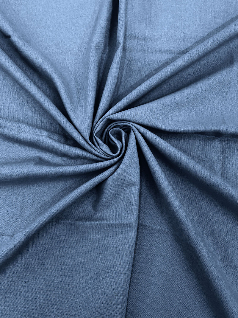 Sky Blue - Medium Weight Natural Linen Fabric/50 " Wide/Clothing
