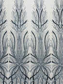 Palm Beaded Damask Design Fabric, by The Yard. (Copy)