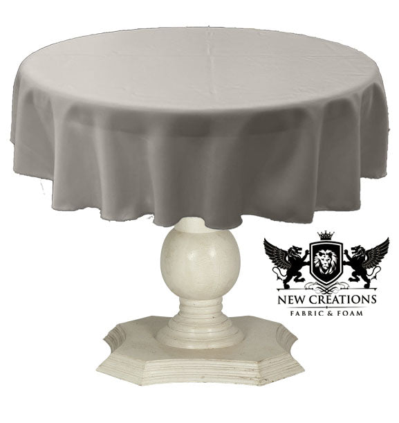 Tablecloth Solid Dull Bridal Satin Overlay for Small Coffee Table Seamless. Stone