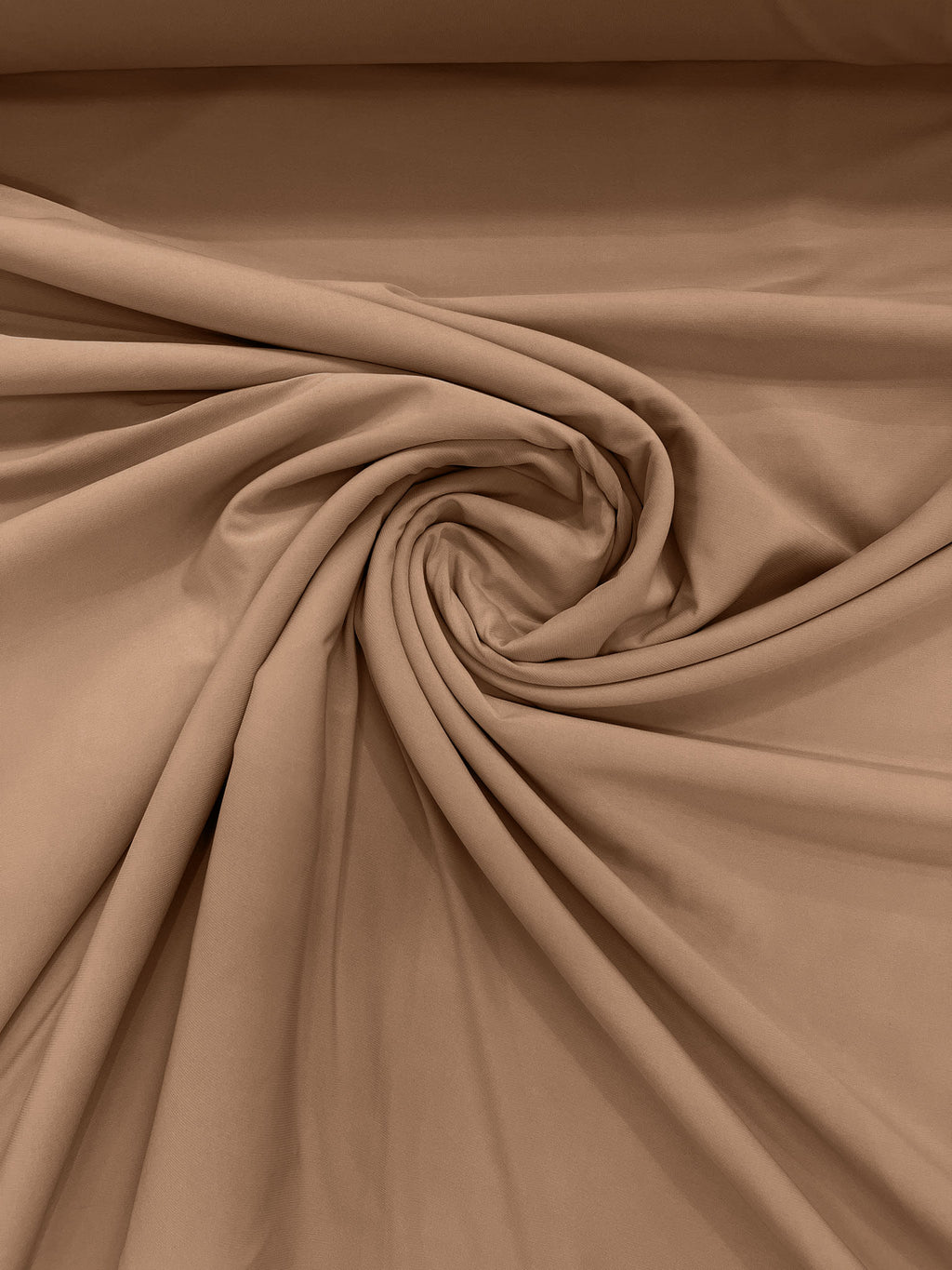 Dark Taupe Color Shiny 4-Way Spandex Fabric by The Yard 