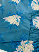 Multi Floral Color Jacquard Satin, Sold by The Yard.