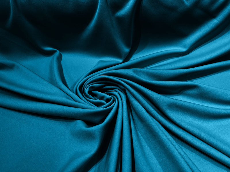 Teal Blue  Stretch Double Knit Scuba Fabric Wrinkle Free/ 58" Wide 100%Polyester ByTheYard.