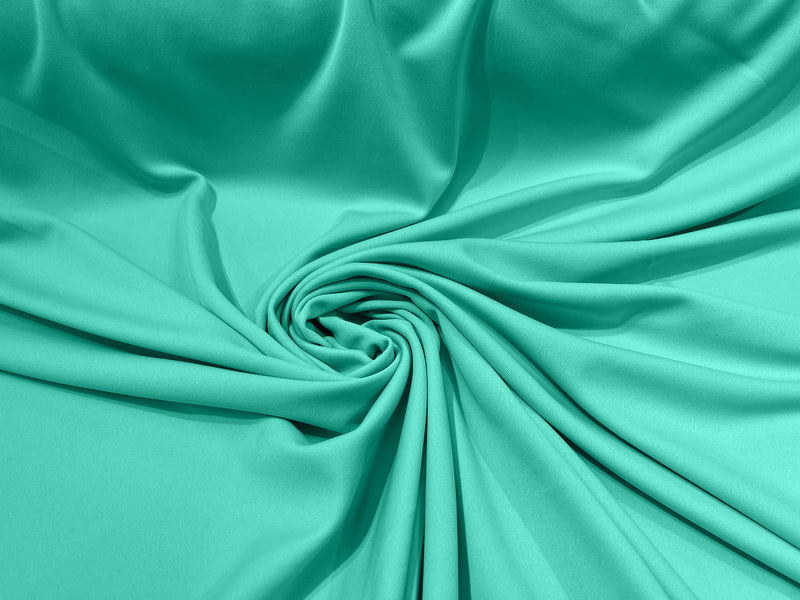 Teal Green  Stretch Double Knit Scuba Fabric Wrinkle Free/ 58" Wide 100%Polyester ByTheYard.