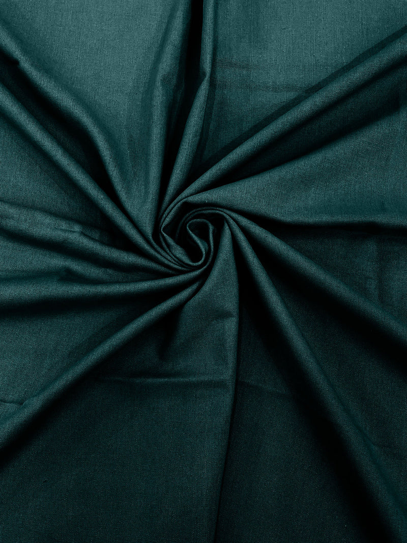 Teal - Medium Weight Natural Linen Fabric/50 " Wide/Clothing