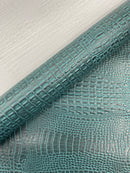 Crocodile Marine Vinyl 2 tone Upholstery, Crocodile Skin Texture Faux Leather PVC Vinyl, 54" Wide.