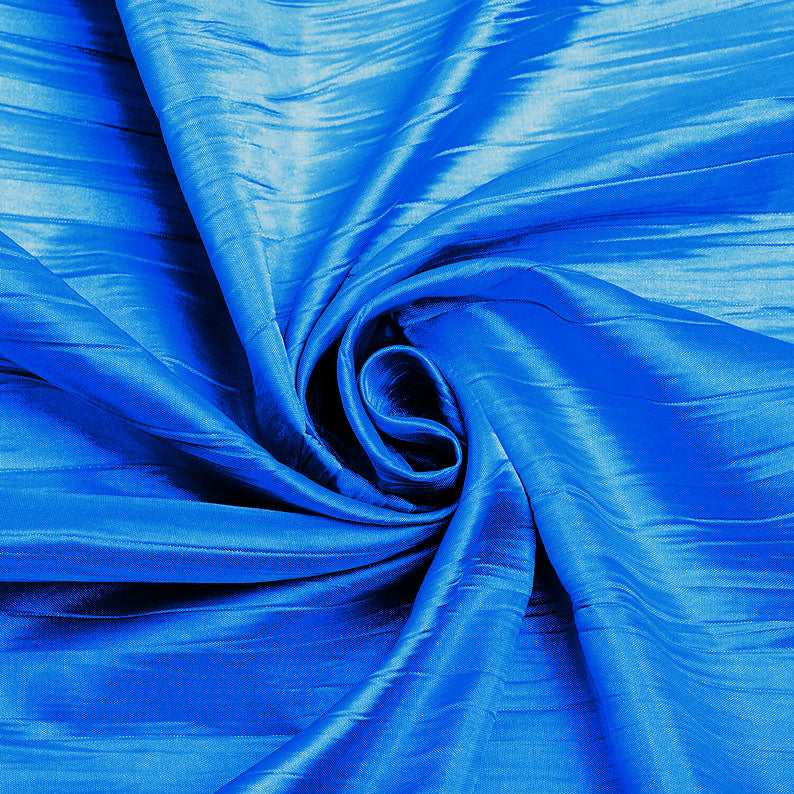 Turquoise - Crushed Taffeta Fabric - 54" Width - Creased Clothing Decorations Crafts - Sold By The Yard