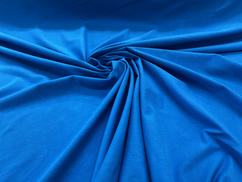 Turquoise Blue Cotton Jersey Spandex Knit Blend 95% Cotton 5 percent Spandex/58" Wide/Costume