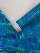 Snake Viper Holographic Embossed PVC / Snake Vinyl Fabric Upholstery Crafting  Accessories Applications Snake Iridescent.