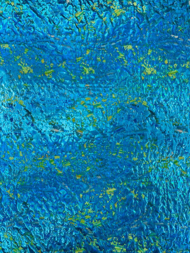 Splatter Foil Paint Metallic Print on a 4-way Stretch Tie Dye Nylon Spandex Tricot/Milliskin -Sold by the yard.