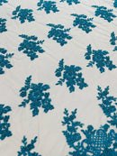 Eva Luxury Beaded Floral Lace, by The Yard.