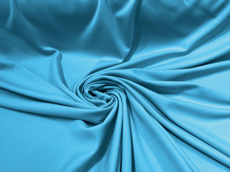 Turquoise  Stretch Double Knit Scuba Fabric Wrinkle Free/ 58" Wide 100%Polyester ByTheYard.