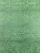 Crocodile Marine Vinyl 2 tone Upholstery, Crocodile Skin Texture Faux Leather PVC Vinyl, 54" Wide.