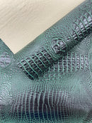 Florida Gator 3D Embossed Vinyl Fabric  / 2 Tone Crocodile Vinyl Leather 54" Wide