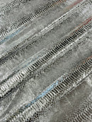 SNAKE FOIL STRETCH VELVET FABRIC (By The Yard)