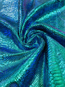 SNAKE FOIL STRETCH VELVET FABRIC (By The Yard)