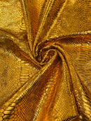 SNAKE FOIL STRETCH VELVET FABRIC (By The Yard)