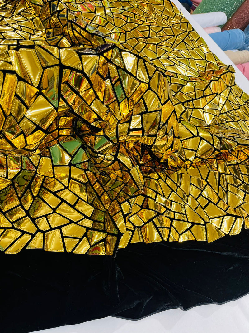 BROKEN GLASS SEQUIN VELVET (By The Yard)