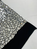 BROKEN GLASS SEQUIN VELVET FABRIC (By The Yard)