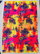 FOIL REPTILE STRETCH SPANDEX FABRIC (by the yard)