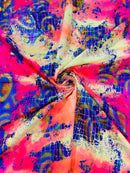 FOIL REPTILE STRETCH SPANDEX FABRIC (by the yard)