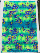 FOIL REPTILE STRETCH SPANDEX FABRIC (by the yard)