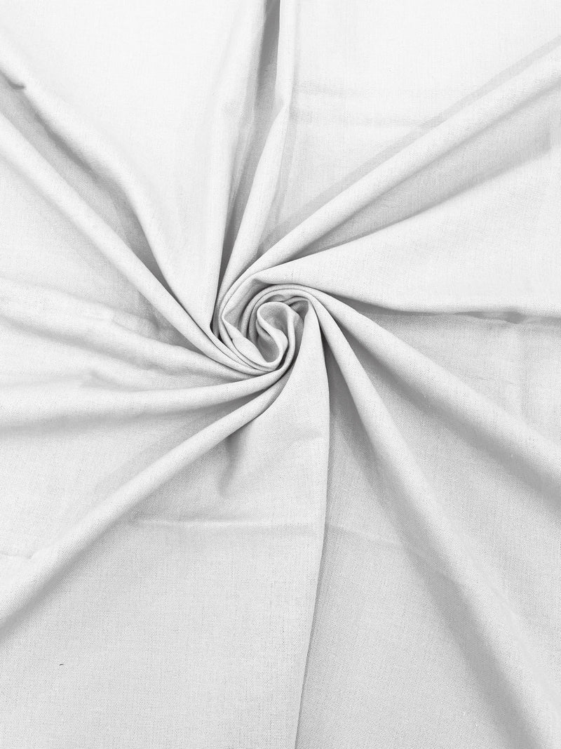 White - Medium Weight Natural Linen Fabric/50 " Wide/Clothing