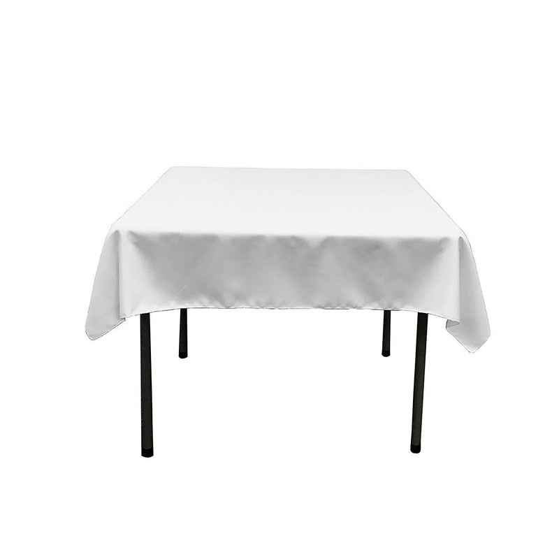 48" Square Polyester Poplin Tablecloth / Overlay/ Party Supply.