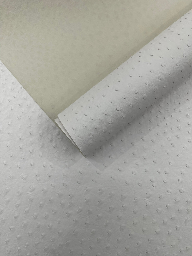 Classic Ostrich Upholstery Vinyl Fabric / Faux Leather Accessories Crafting Apparel Upholstery Vinyl Fabric 54" Wide.
