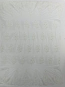 Classic Beaded Damask Lace, by The Yard.