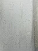Palm Beaded Damask Design Fabric, by The Yard. (Copy)