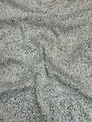 Sequin Eyelash Fringe Design Fabric, (By The Yard)