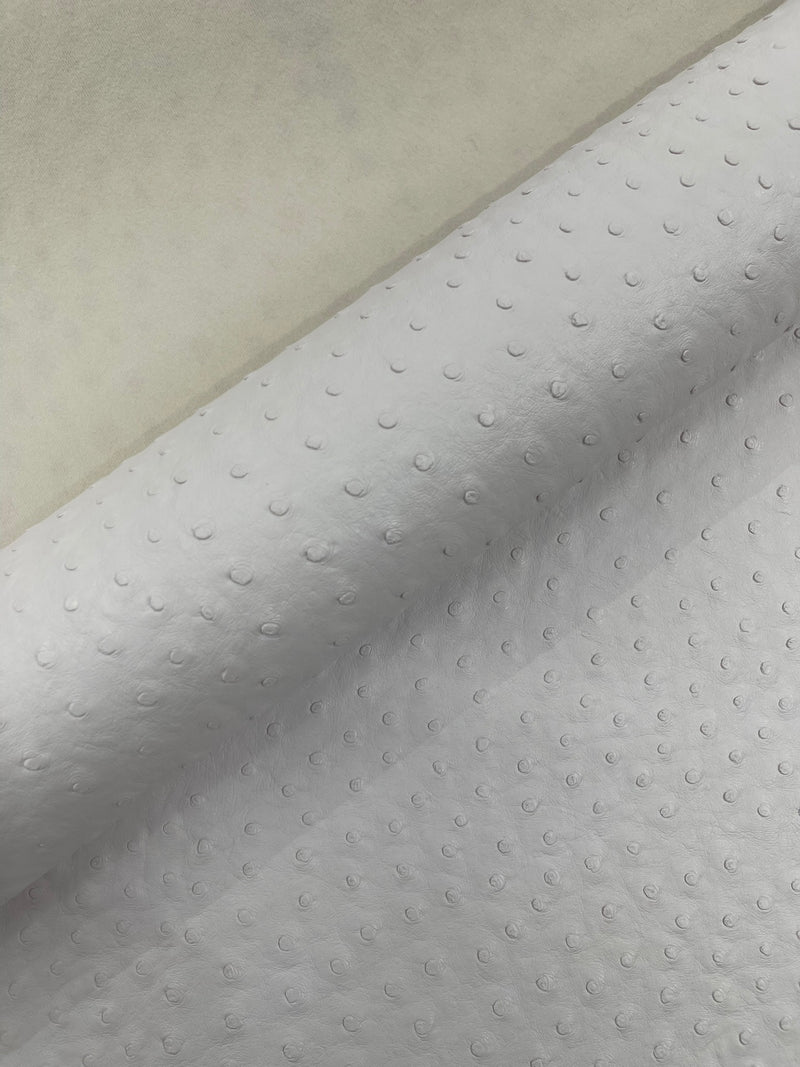 Classic Ostrich Upholstery Vinyl Fabric / Faux Leather Accessories Crafting Apparel Upholstery Vinyl Fabric 54" Wide.