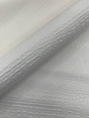 Crocodile Marine Vinyl 2 tone Upholstery, Crocodile Skin Texture Faux Leather PVC Vinyl, 54" Wide.