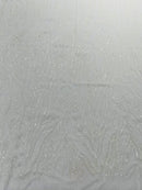 Vine/Root Sequin 4 Way Stretch Mesh Fabric, by The Yard.