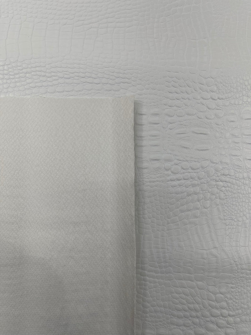 Crocodile Marine Vinyl 2 tone Upholstery, Crocodile Skin Texture Faux Leather PVC Vinyl, 54" Wide.