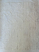 HEAVY DAMASK BEADED LACE (By The Yard)