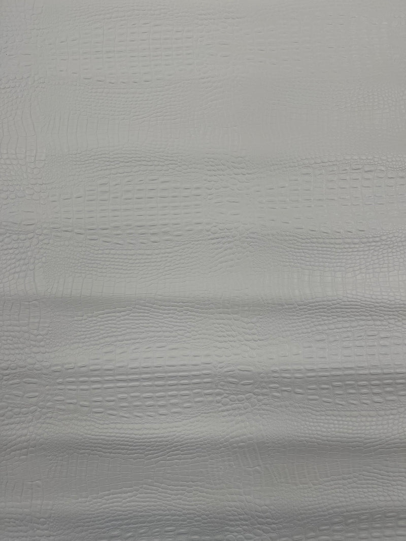 Crocodile Marine Vinyl 2 tone Upholstery, Crocodile Skin Texture Faux Leather PVC Vinyl, 54" Wide.
