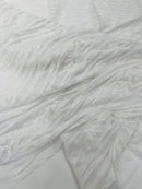 Vine/Root Sequin 4 Way Stretch Mesh Fabric, by The Yard.