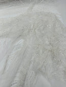 Palm Beaded Damask Design Fabric, by The Yard. (Copy)