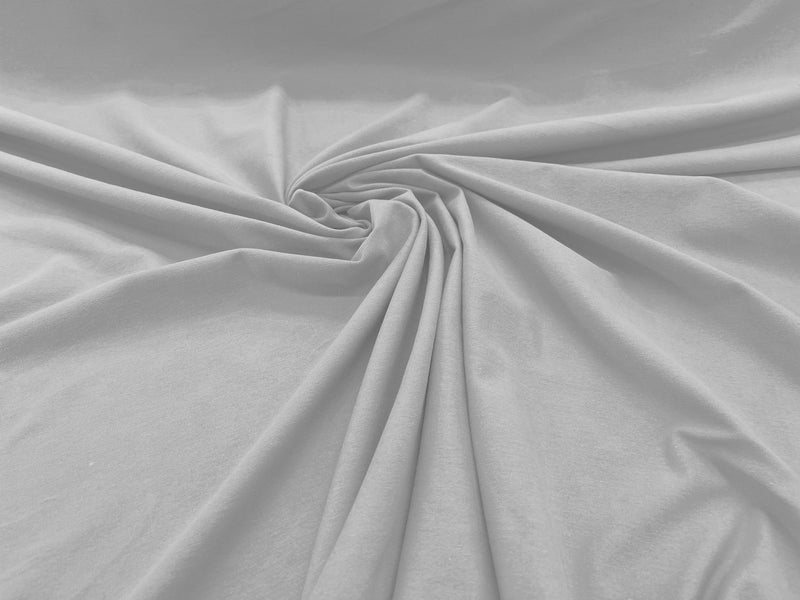 White Cotton Jersey Spandex Knit Blend 95% Cotton 5 percent Spandex/58" Wide/Costume