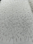 Luxury 3D Floral/Butterfly Beaded lace, by The Yard.