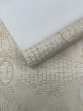 Metallic Gator Vinyl Fabric 54" Wide / Upholstery Crafting Accessories Applications Faux Leather PVC.