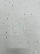 Pearl Glitter Studded Mesh, 2-Way Stretch Shimmer Mesh Fabric, Sold by the yard.