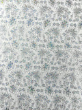 Metallic floral lace design embroidered 54" Wide | New Creations Fabric & Foam Inc.